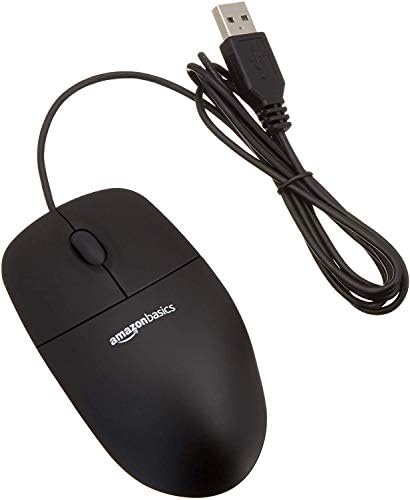 АМАЗОН Основи USB Plug-n-Play Компјутерски Звучници ЗА КОМПЈУТЕР или Лаптоп, Црна-Сет на 2 &засилувач; 3-Копче Жичен USB Компјутер Глувчето, Црна
