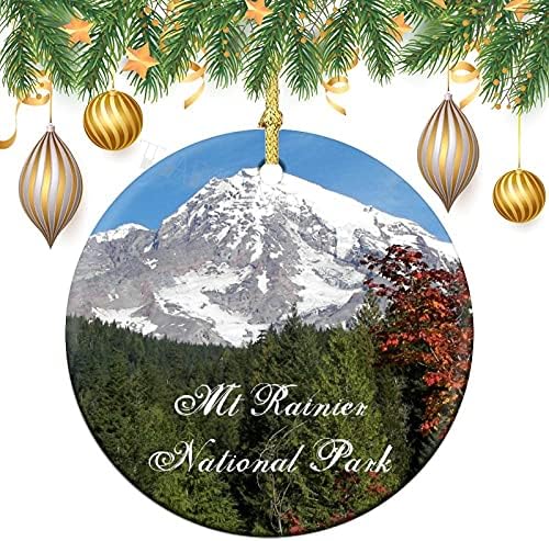 Национален парк на планината Раниер, керамички украси, Божиќна свадба туш подарок за свадба декорација 3 инчи за одмор