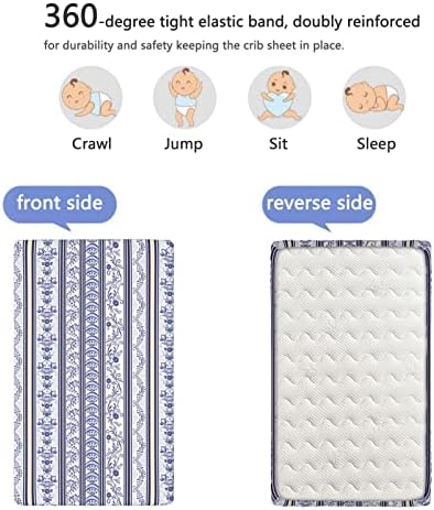 Кралска сина тематска опремена мини чаршафи, преносни мини за креветчиња за кревет