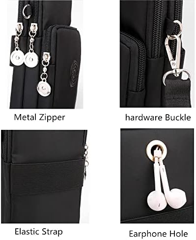 еморевалуе Торбичка За Чанта За Мобилни Телефони Патна Торба За Вкрстено Тело За Samsung Z Fold 3, S21 Plus/Moto Edge, Една Фузија, 5G Ace/Pixel