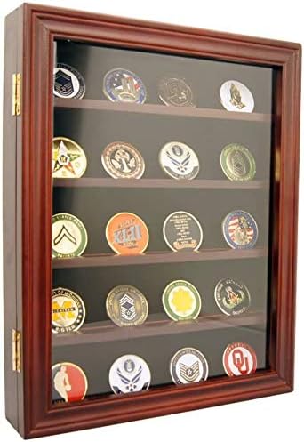 Заклучиво 30 воен предизвик монета, чип на покер, кабинет за приказ на спортски монети, стаклена врата, монета30-CHR