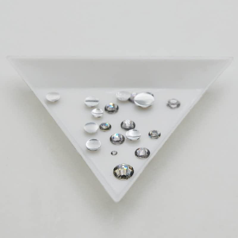 Сива боја измешани големини 3D нокти уметнички ригистони рамен грб не -фиксирани камења акрилен кристал DIY Strass -