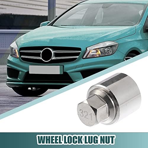 Acropix Car 321 Key Lug Lug Nut Removal Key одговара за Mercedes -Benz - Пакет со 1 сребрен тон