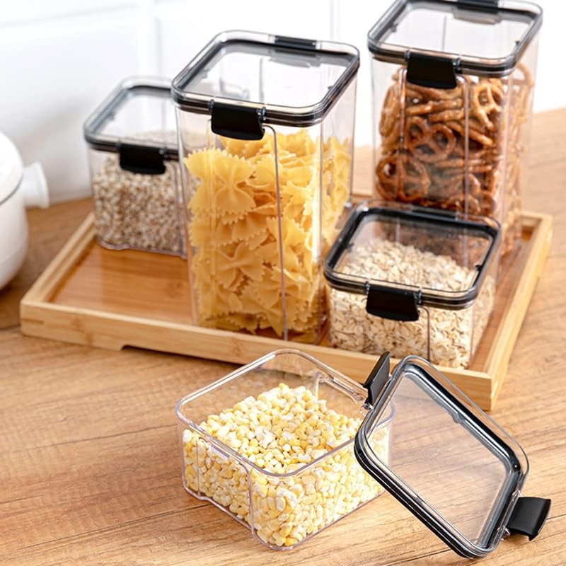 PBKINKM контејнер за складирање на храна Пластична кујна Фрижидер Тестенини со тестенини за складирање со повеќе зрнца
