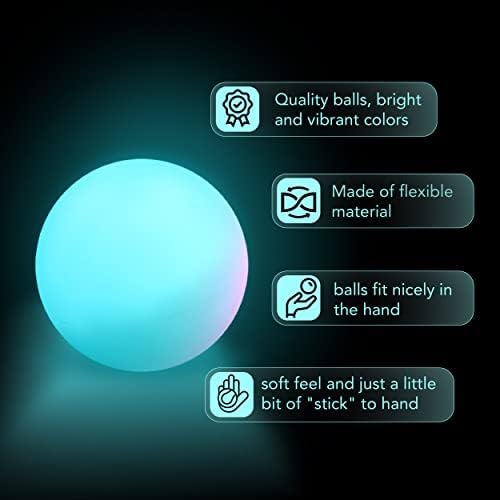 Zeekio Multi Color LED осветли топки со жонглирање со кабел за полнење