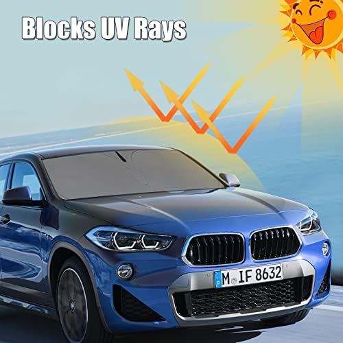 Car Whindshield Sunshade Cover Inner Sunde Shade Sun visor UV заштита, Sunshade Fit for BMW 5-серија 525i, 525xi, 528i, 528xi, 530i,
