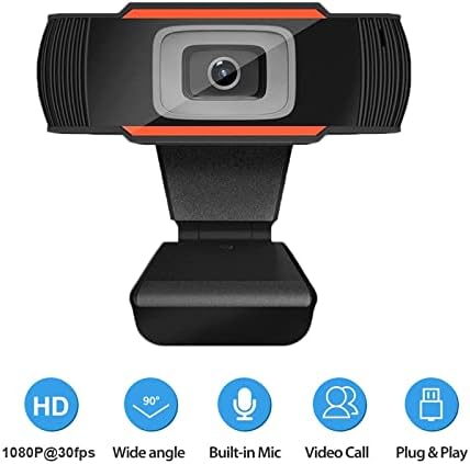 Дефлаб веб -камера веб -камера 1080p целосна HD USB веб -камера со микрофон USB приклучок и репродукција на веб -кам -кам за