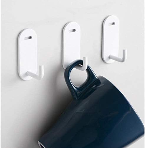 Zyhmw 4pcs простор алуминиум црно бело бесплатно удирање лесно да се инсталира единечна кука мода едноставна врата за дневна соба облека капаче-бања канцеларија тоале?