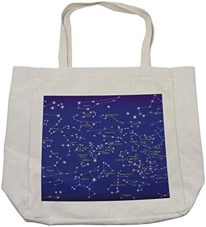 Торба за шопинг на Амбесон Констелација, Имиња на науки за астрономија на starsвездите Зодијациски знаци ноќно небо, еко-пријателска торба