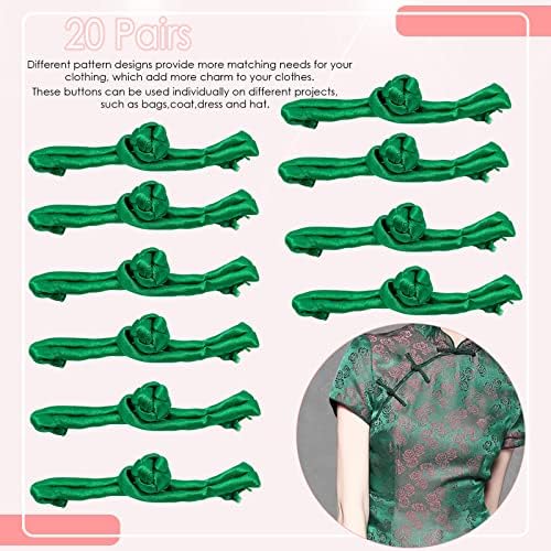 20 -тина традиционална кинеска затворена жаба јазли за шиење копчиња за прицврстувачи за честитки за костими за шиење на шамија за