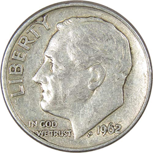 1962 Рузвелт Диме АГ За Добри 90% Сребро 10С Сад Монета Колекционерски