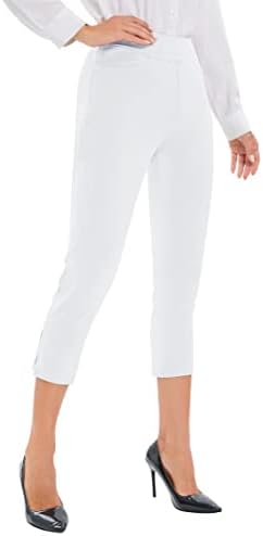 Којоин женски голф панталони Бизнис случајно каприс истегнување лесен сув капри работа јога фустан панталони со џеб