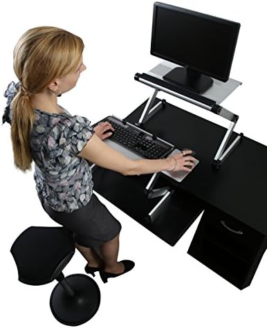 Комплет за конверзија на стоење на бирото Воркез со 2 обожаватели и 3 USB порти. Совршен лаптоп седнете да застанете конвертор Ергономска