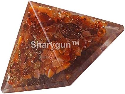 Sharvgun Reiki Gemstone Chakra Generator Generator Stone Carnelian Pyramid Orgone