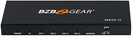 BZBGear 4-Port 4K 60Hz HDMI 2.0B засилувач за дистрибуција на сплитер HDCP 2.2/HDR/3D