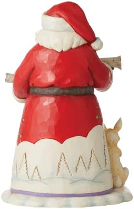 Enesco Jim Shore Heartwood Creek Santa со животни фигура, 8,5 инчи, повеќебојни
