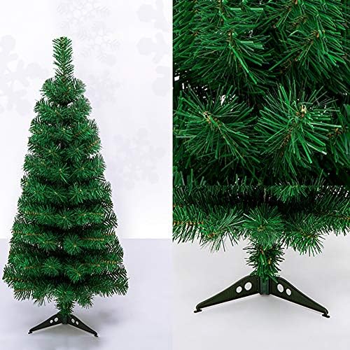 Премиум шарка вештачка новогодишна елка, таблета Божиќно дрво мини Божиќно дрво со пластичен штанд совршено за затворен одмор