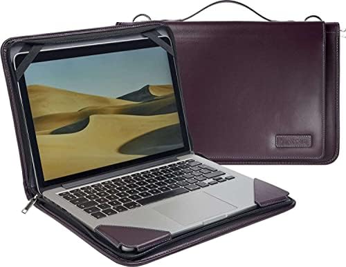 Брунел Виолетова Кожа Лаптоп Месинџер Случај-Компатибилен Со HP Завист 13-aq0003na Full-HD 13.3 Допир Екран Лаптоп