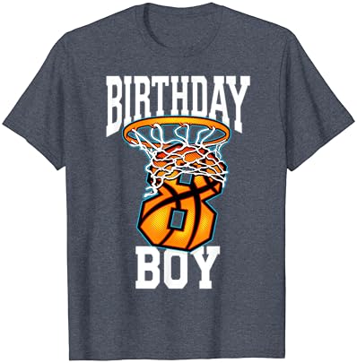 8-та роденденска кошарка маица 8 години маица за подароци за деца