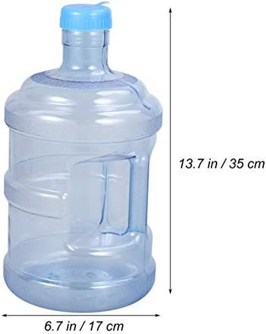 Besportble стаклени шишиња со вода 2 парчиња празна вода галон шише компјутер кофа со вода 5L кофа со вода со капачиња за рачка,