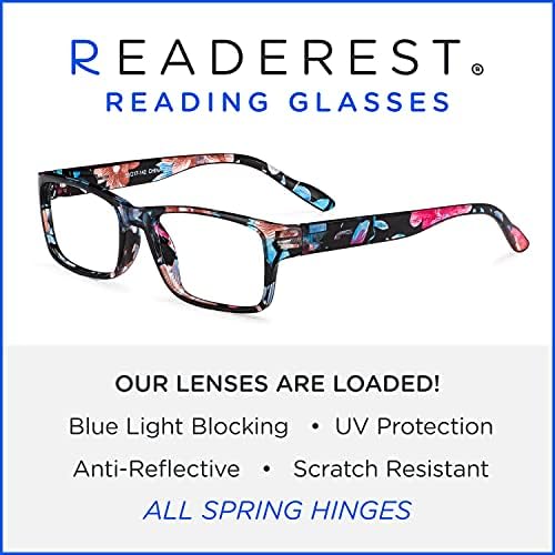 Читателите Сина Светлина Блокирање Очила За Читање Компјутерски Очила, модерен за мажи и жени, Анти Отсјај, Анти-Напрегање На Очите,