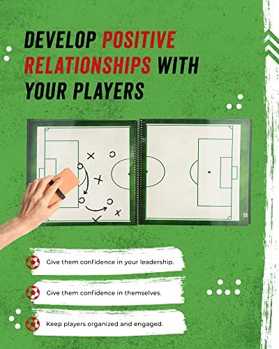 Plan2play Фудбалска клипборд за сува книга за бришење на тренери за тренери, тренерски одбор, најдобар фудбалски подароци за фудбалски