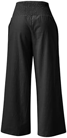 Pantsенски капри панталони еластични панталони со половината со високи половини панталони Едноставни панталони со џеб