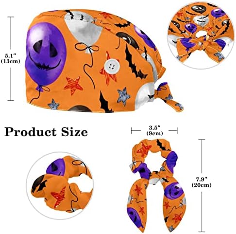 Медицинска сестра ги капачињата жени долга коса, прилагодливо работно капаче за вештерки, со копчиња и лакови за коса