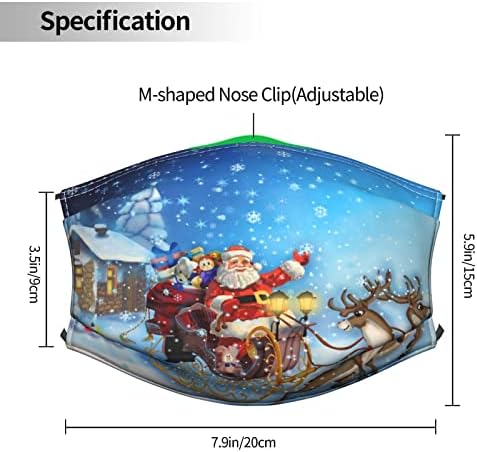 Платнена Маска За Лице Бандана со 2 парчиња Филтри, Балаклава Прилагодлива Ушна Јамка Што Може Да Се Пере Повеќекратно За возрасни