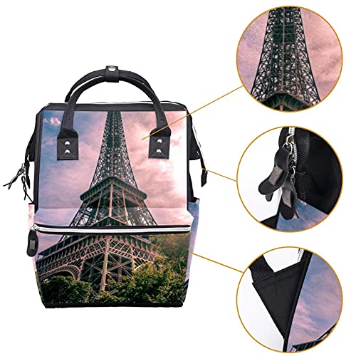 Ајфеловата Кула Париз Торба За Торби За Пелени Ранец За Мумии Торба За Пелени Со Голем Капацитет За Нега На Бебиња