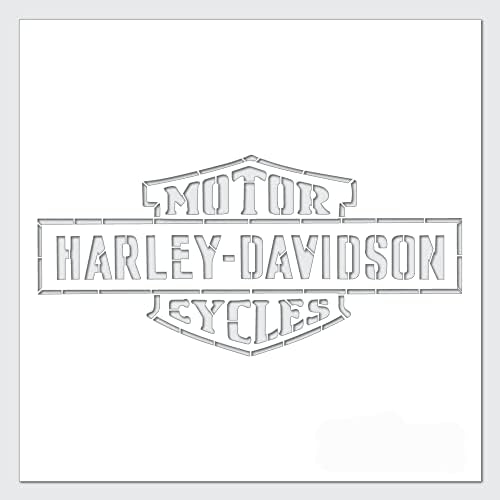 Харли Дејвидсон Стенцил - Долг бар и штит Најдобар голем шаблон за еднократна употреба Харли Дејвидсон моторцикл матрил винил за