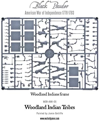 Револуционерна војна со црна пудра домородноамерикански шумски Индијанци племе 1:56 Воен варгаминг пластичен модел комплет