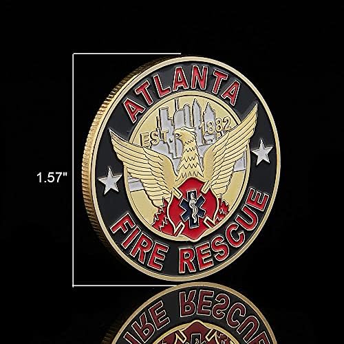 1882 EST USA Atlanta Fire Rescue Patron Saint of Firefighters Coin Collective