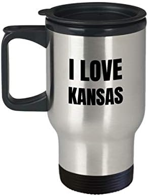Сакам Канзас Патување Кригла Смешни Подарок Идеја Новина Замолчени Кафе Чај 14оз Нерѓосувачки Челик