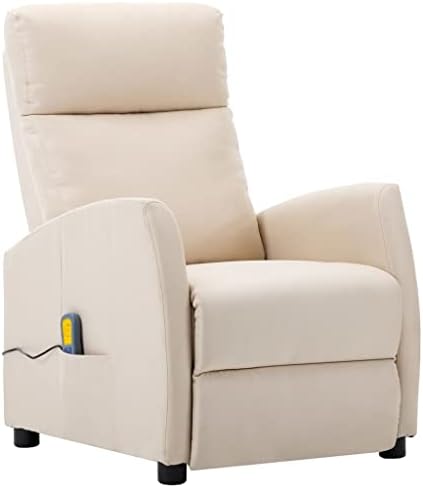 ТВ стол релаксирачки стол со масажа за масажа Електрична масажа со крем за крем за столици, ергономски држач за салон/странични џебови/далечински