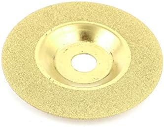 X-Ree 100mm Dia Round Marble Tile Dial Diamond Polishing Disk Disk Gold Tone (Disco de Corte de Pulido de Diamante de 100 mm de Diámetro,