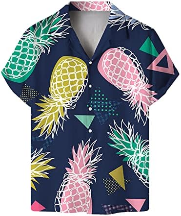 2023 година Нова машка лабава лабава цветна печатена плажа Хавајски краток ракав копче надолу со кошула со долги ракави