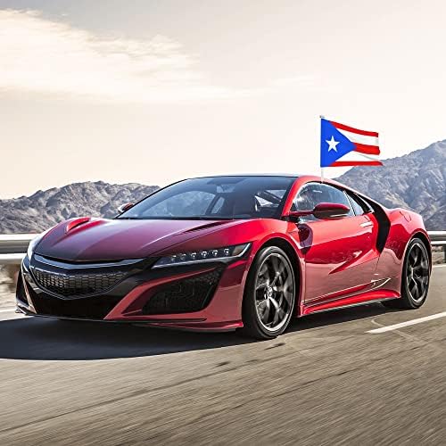 Знаме на знамето на автомобилот Порто Рико 12 x 18 инчи двострана автомобилска прозорец знаме на отворено автомобилски декор.
