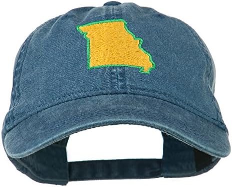 E4HATS.com државна мапа на Мисури Везена измиена памучна капа