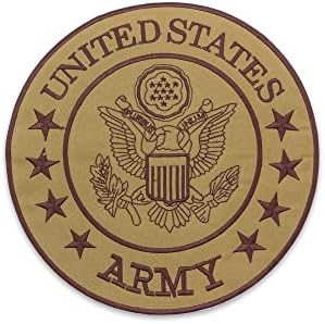 Американска армија кафеава на златно железо на шиење на горниот рокер Голем задник за јакна за елек