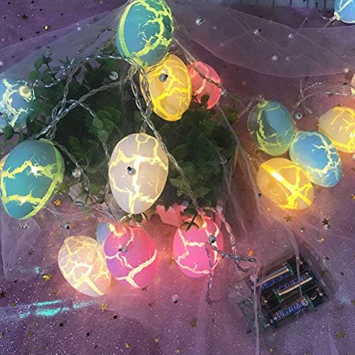Амосфун Велигденски декор Велигденски украси Велигденски јајца светло низа Деликатна пукнатина образец Стринг светлосен фестивал Декоративна
