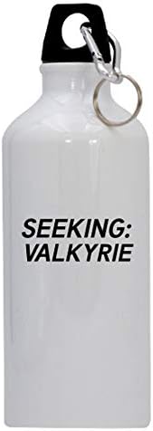 Подароци за никан нок за барање: Валкири - 20oz шише со вода од не'рѓосувачки челик со карабинер, бело