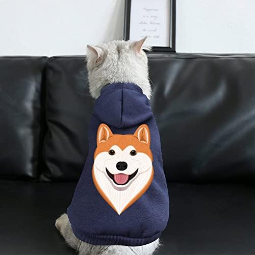 Цртани филмови Акита куче модни миленичиња дуксери мека топла кучиња облека издржлива џемпер за миленичиња со капа