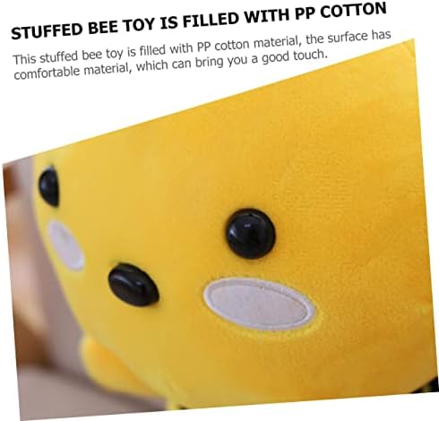 Toyvian 3 парчиња пчела кукла животно мека играчка перница за половината, полнети животински играчки играчки за автомобили за полнети животни за