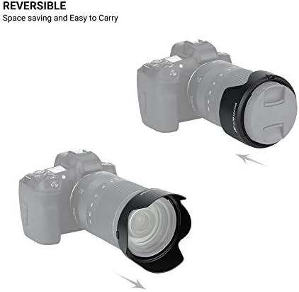 Аспиратор за леќи за Canon RF 24-240mm F4-6.3 е USM на камера EOS R6 R5 RP R, реверзибилна сенка на леќи Заменете го канонот EW-78F аспиратор