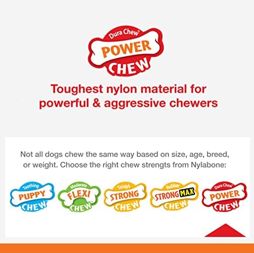 Nylabone Barbell Power Chew Turable Dog Toy играчка путер од путер/Волк