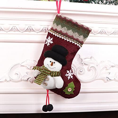 Божиќно порибување класични големи чорапи Санта снежен човек Божиќ за семејни празници Божиќни украси за чевли