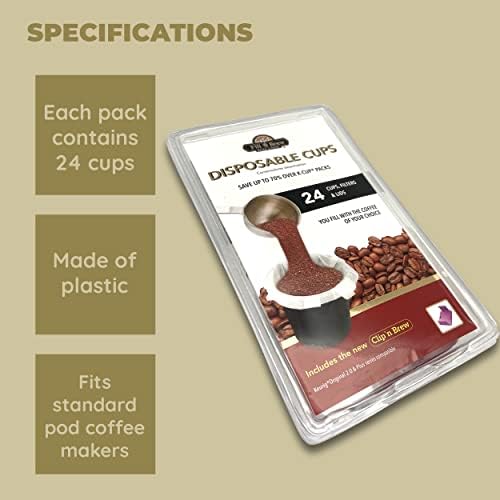 Пополнете 'n пијалак индивидуални парчиња кафе за еднократна употреба за употреба со Keurig K-Cup Chafe Procesers: 1 пакет / 24 парчиња за