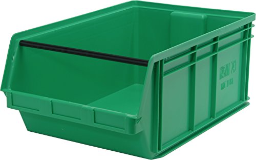Квантно Складирање QMS743GN Магнум Тешка Пластична Корпа За Складирање Со Шипка За Ширење, 29 x 18-3/8 x 11-7/8, Зелена