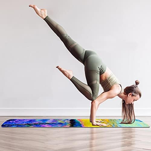 Вежба за вежбање и вежбање со јога мат за јога, минималистичка мермерна шема уметност